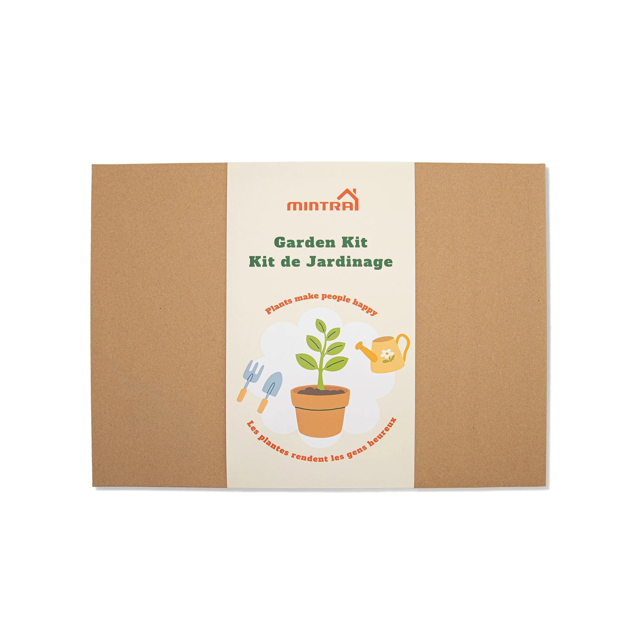 Kit de Jardin - 1 Arrosoir 2L - 1 Pot de Jardin Rond - et 4 outils de Jardinage (Cultivateur,Truelle,Pelle,Râteau)