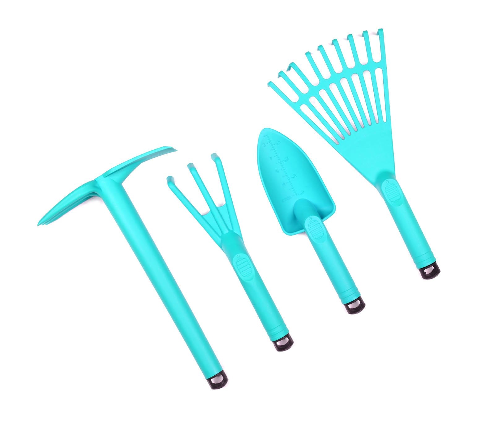 Set d'outils de Jardinage (Lot de 4 pièces: motoculteurs, Truelle-et-Griffe , Pelle, Râteau)-Mintra France