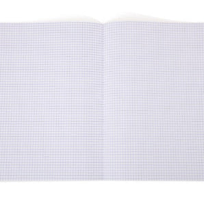 Mintra Lot de 4 cahiers - Agrafé - Petits carreaux 5x5 - Couverture plastique - 96 pages