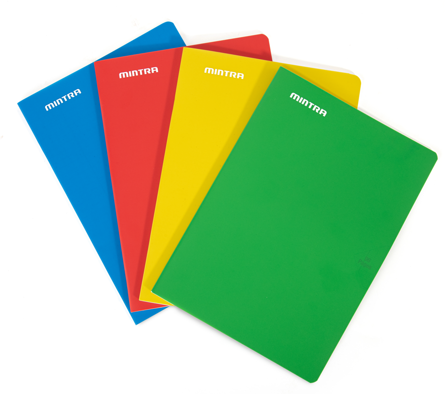 Mintra Cahiers A4 - Agrafé - Grands carreaux Seyès - Couverture plastique - 96 pages