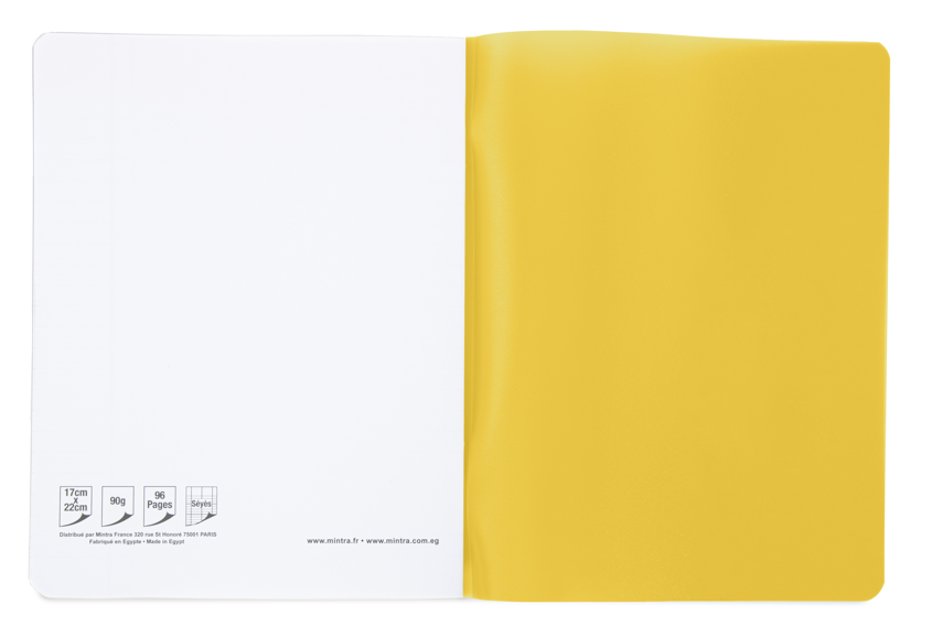 Mintra Cahiers 17X22 - Agrafé - Grands carreaux Seyès - Couverture plastique