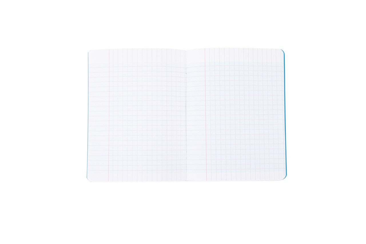 Mintra Lot de 4 cahiers - 17x22- Agrafé - Grands carreaux Seyès - Couverture carton - 48 pages