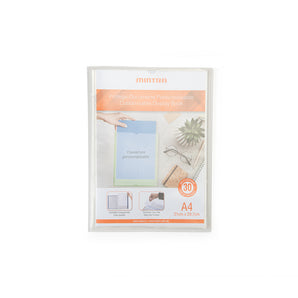 Mintra Set of 6 Document Protectors - Polypropylene - Customizable - Colorless