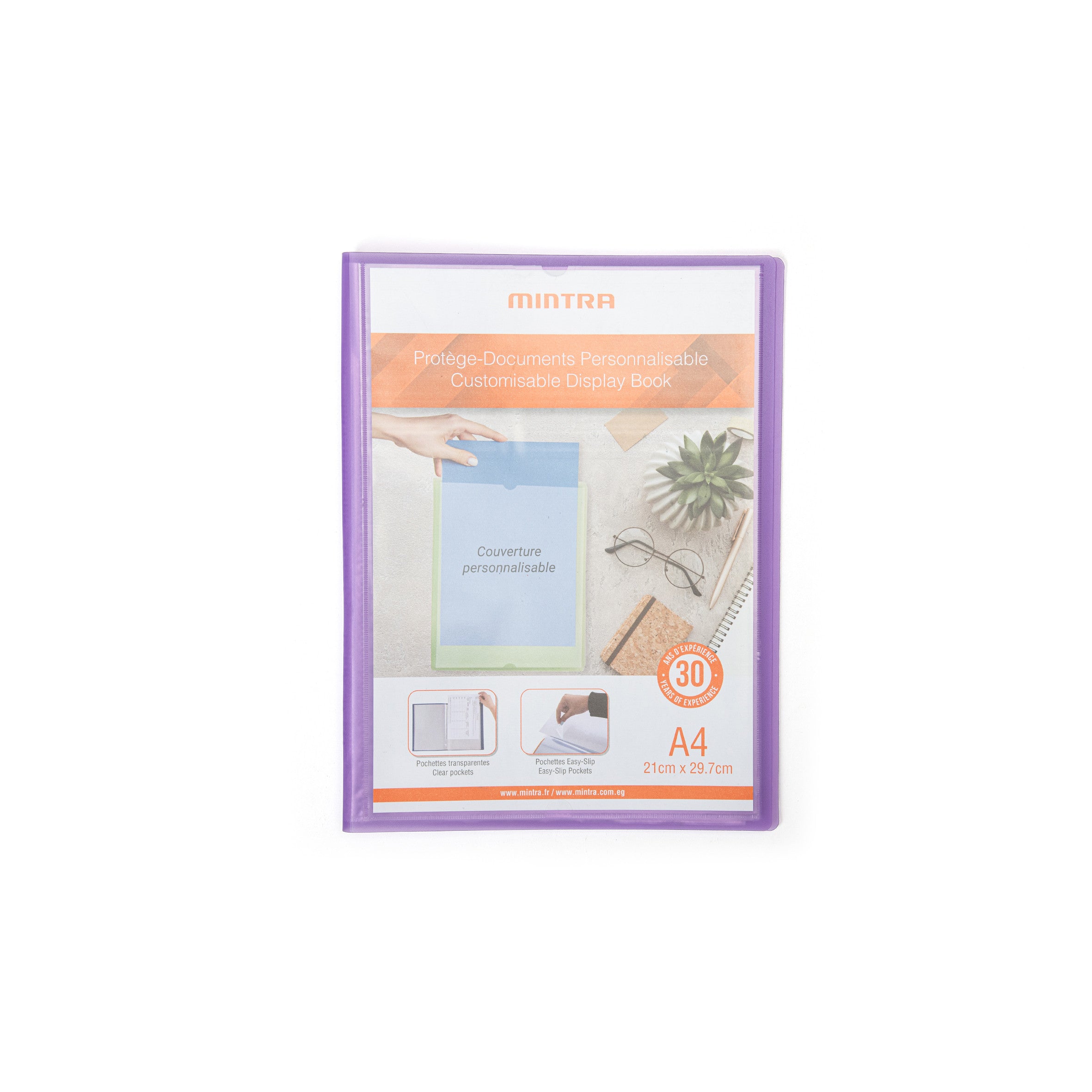 Mintra Lot de 6 Protège-documents - Polypropylène - Personnalisable