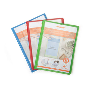 Mintra Set of 3 Document Protectors - Polypropylene - Customizable - Colors