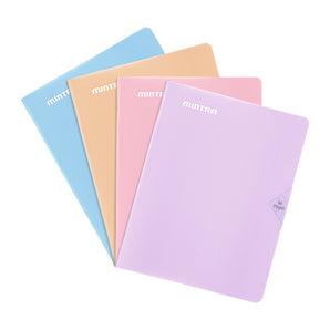 Mintra Set of 4 Notebooks - Staples - Large Seyès squares - Plastic cover - 96 pages 