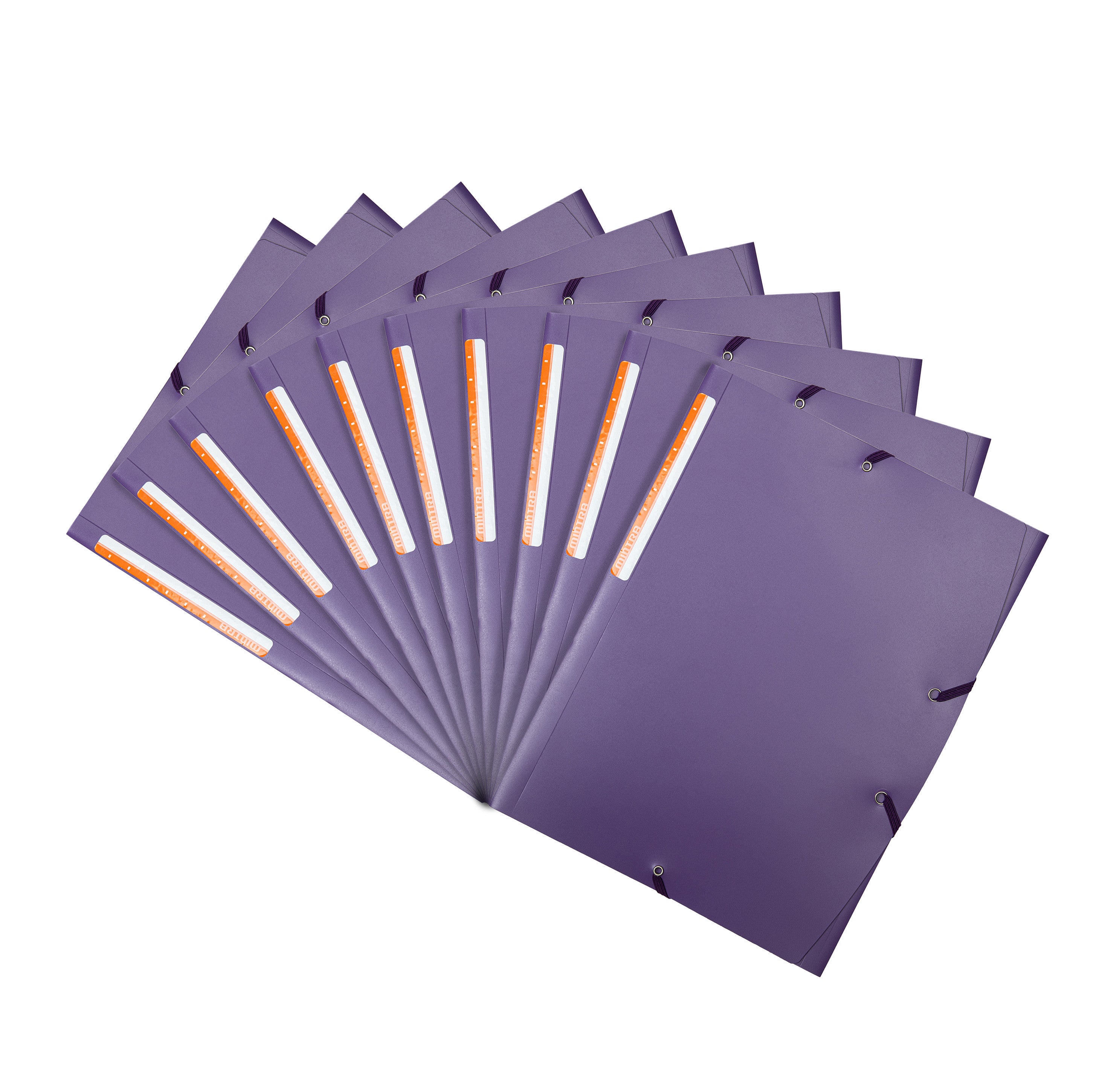 Mintra Pack of 10 3-flap pockets - Polypropylene - Premium 