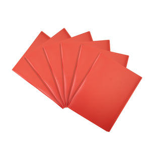 Mintra Pack of 6 Document Protectors - Polypropylene - Premium - Red