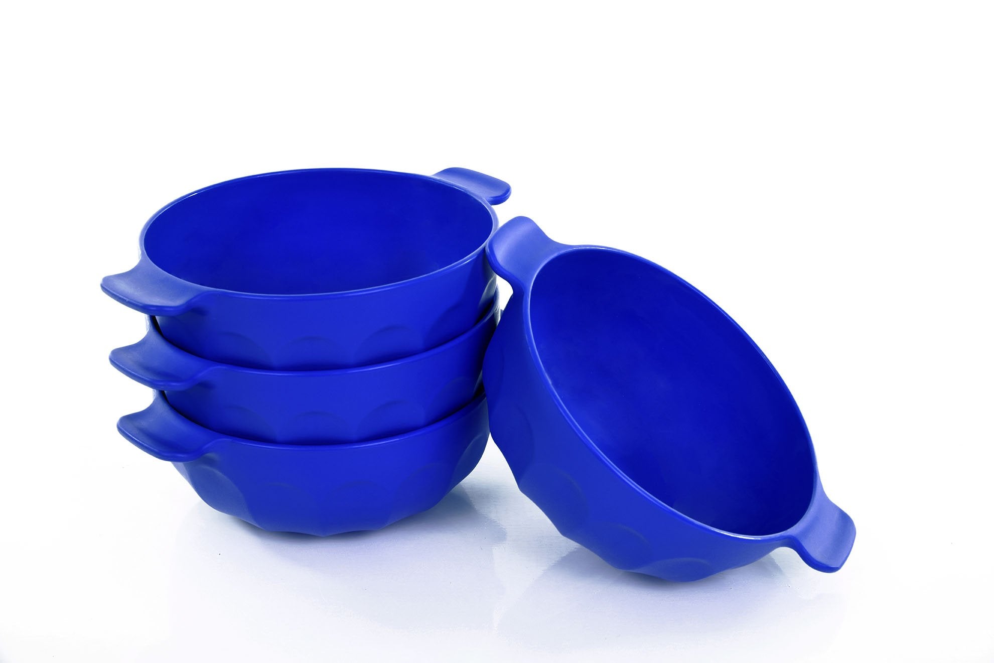 Mintra Home-Bol en plastique incassable - Bol avec 2 poignées (Lot de 4 - Petit) - Mintra France