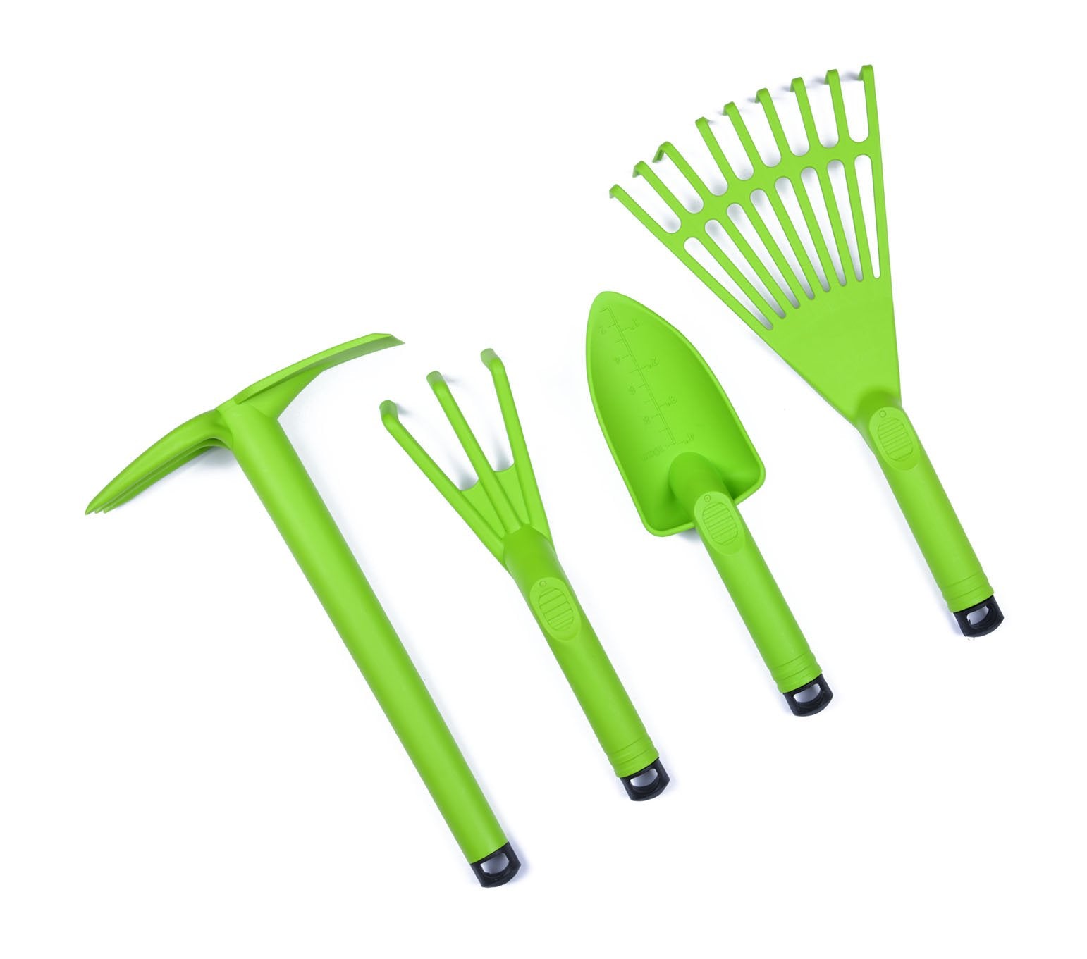 Set d'outils de Jardinage (Lot de 4 pièces: motoculteurs, Truelle-et-Griffe , Pelle, Râteau)-Mintra France