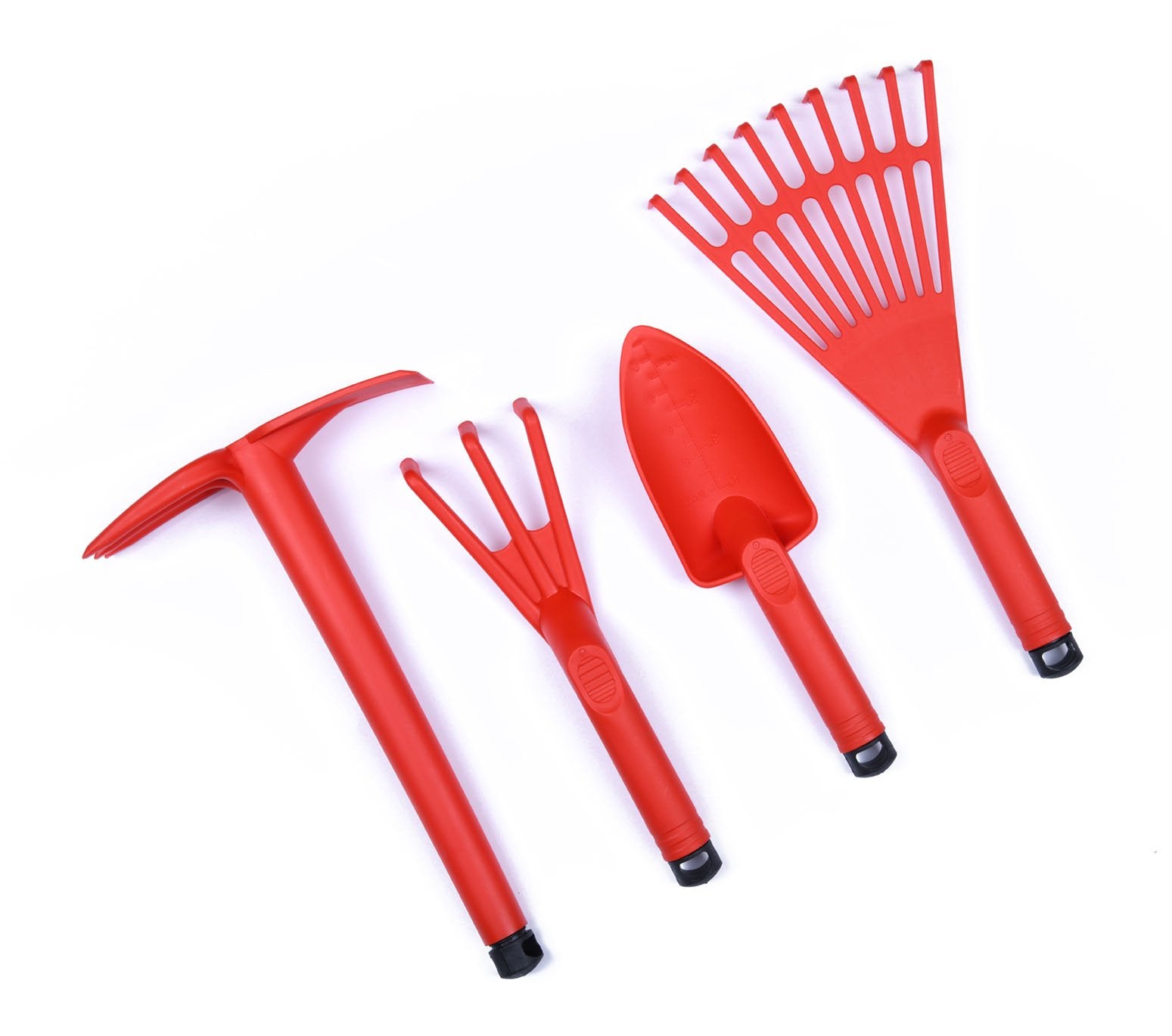 Set d'outils de Jardinage (Lot de 4 pièces: motoculteurs, Truelle-et-Griffe , Pelle, Râteau)-Mintra France