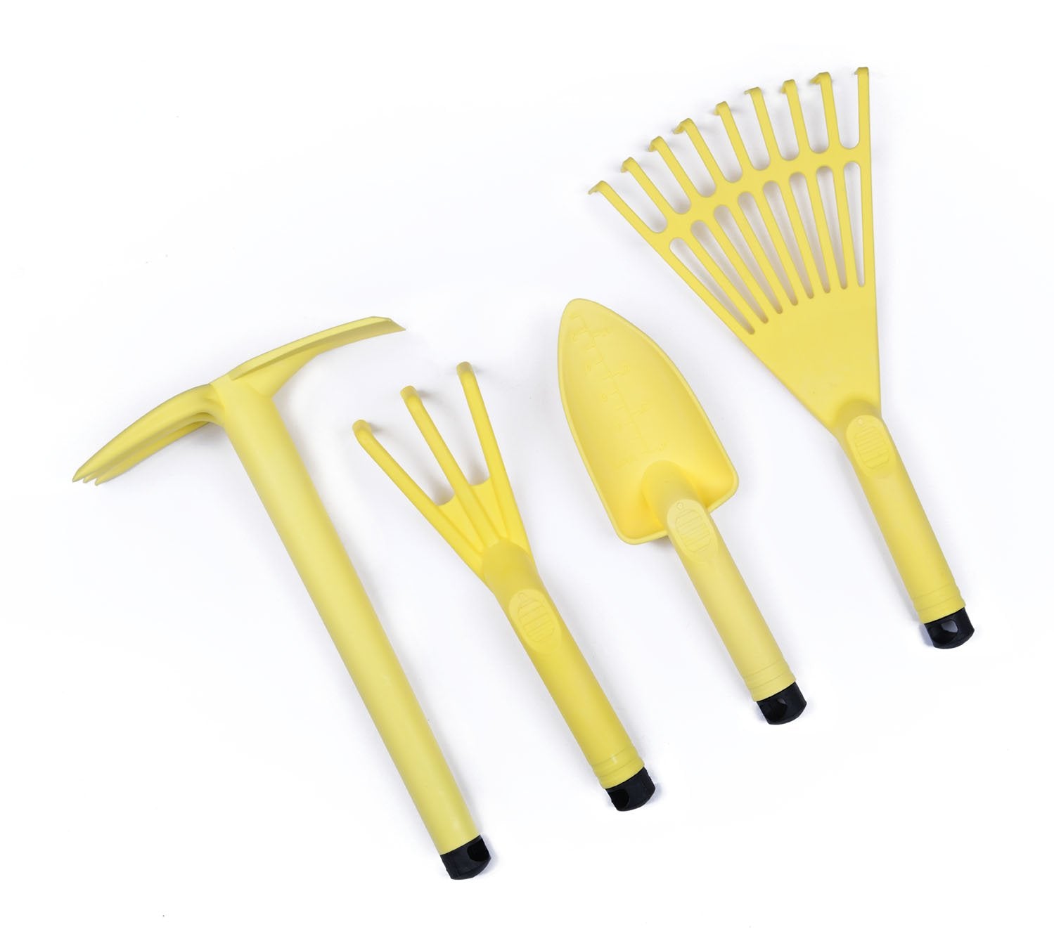 Set d'outils de Jardinage (Lot de 4 pièces: motoculteurs, Truelle-et-Griffe , Pelle, Râteau)-Mintra France