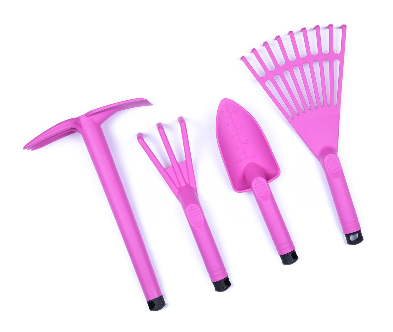 Set d'outils de Jardinage (Lot de 4 pièces: motoculteurs, Truelle-et-Griffe , Pelle, Râteau)-Mintra France