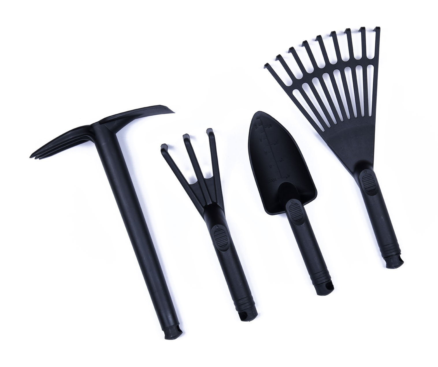 Set d'outils de Jardinage (Lot de 4 pièces: motoculteurs, Truelle-et-Griffe , Pelle, Râteau)-Mintra France
