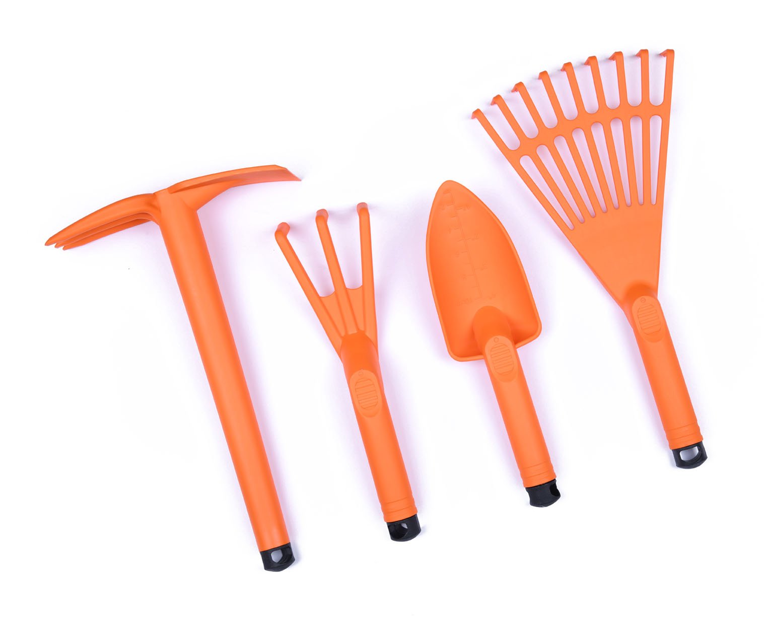 Set d'outils de Jardinage (Lot de 4 pièces: motoculteurs, Truelle-et-Griffe , Pelle, Râteau)-Mintra France