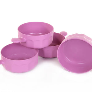 Mintra Home - Bol en Plastique Incassable - Bol avec une poignée 540 ml (Lot de 4) - Mintra France