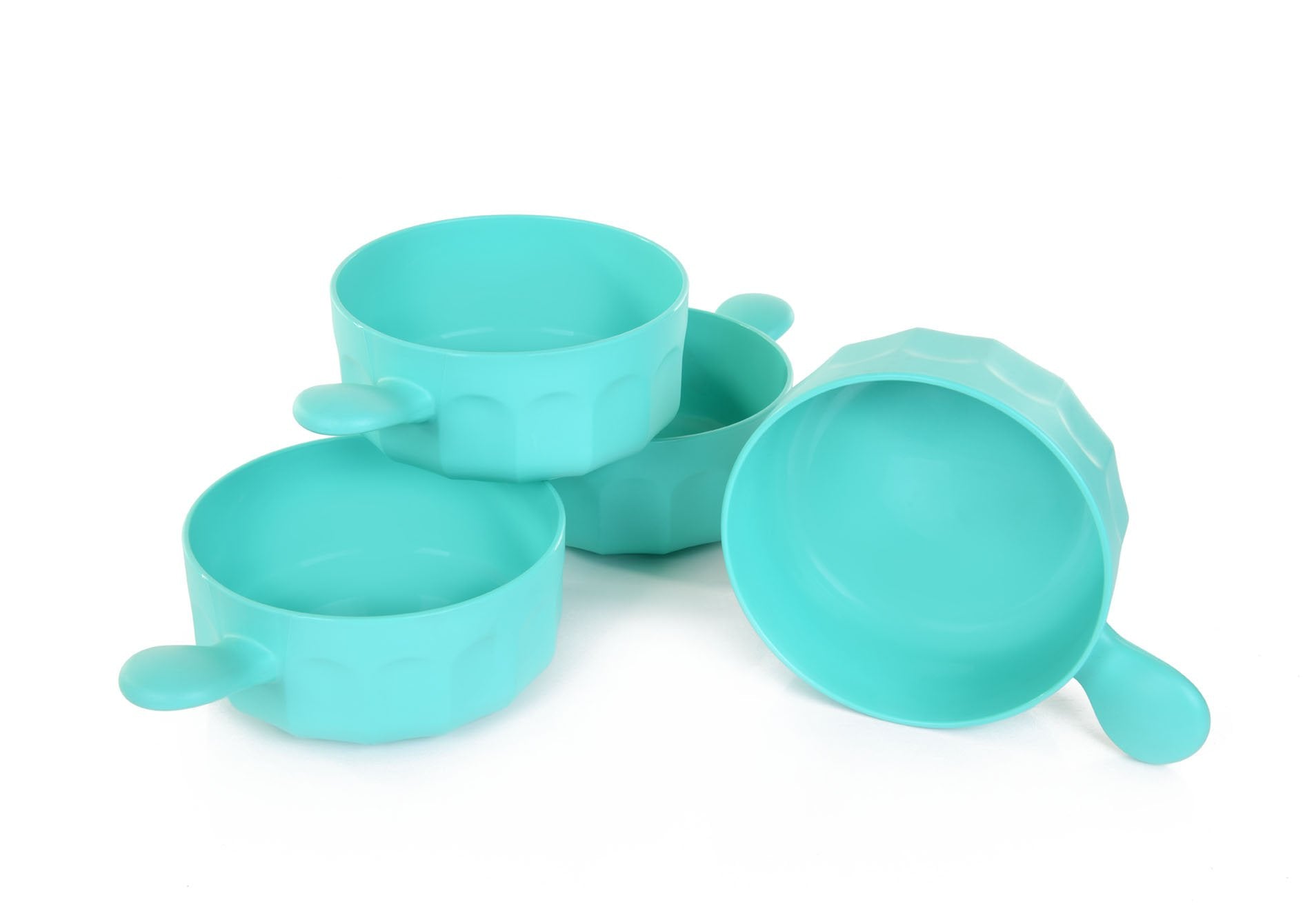 Mintra Home - Bol en Plastique Incassable - Bol avec une poignée 540 ml (Lot de 4) - Mintra France