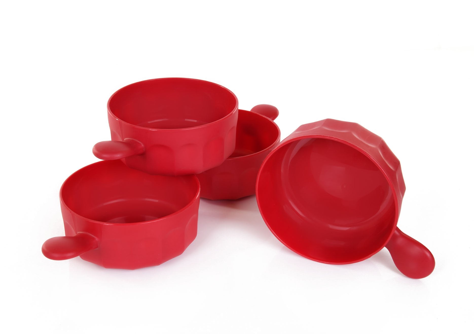 Mintra Home - Bol en Plastique Incassable - Bol avec une poignée 540 ml (Lot de 4) - Mintra France