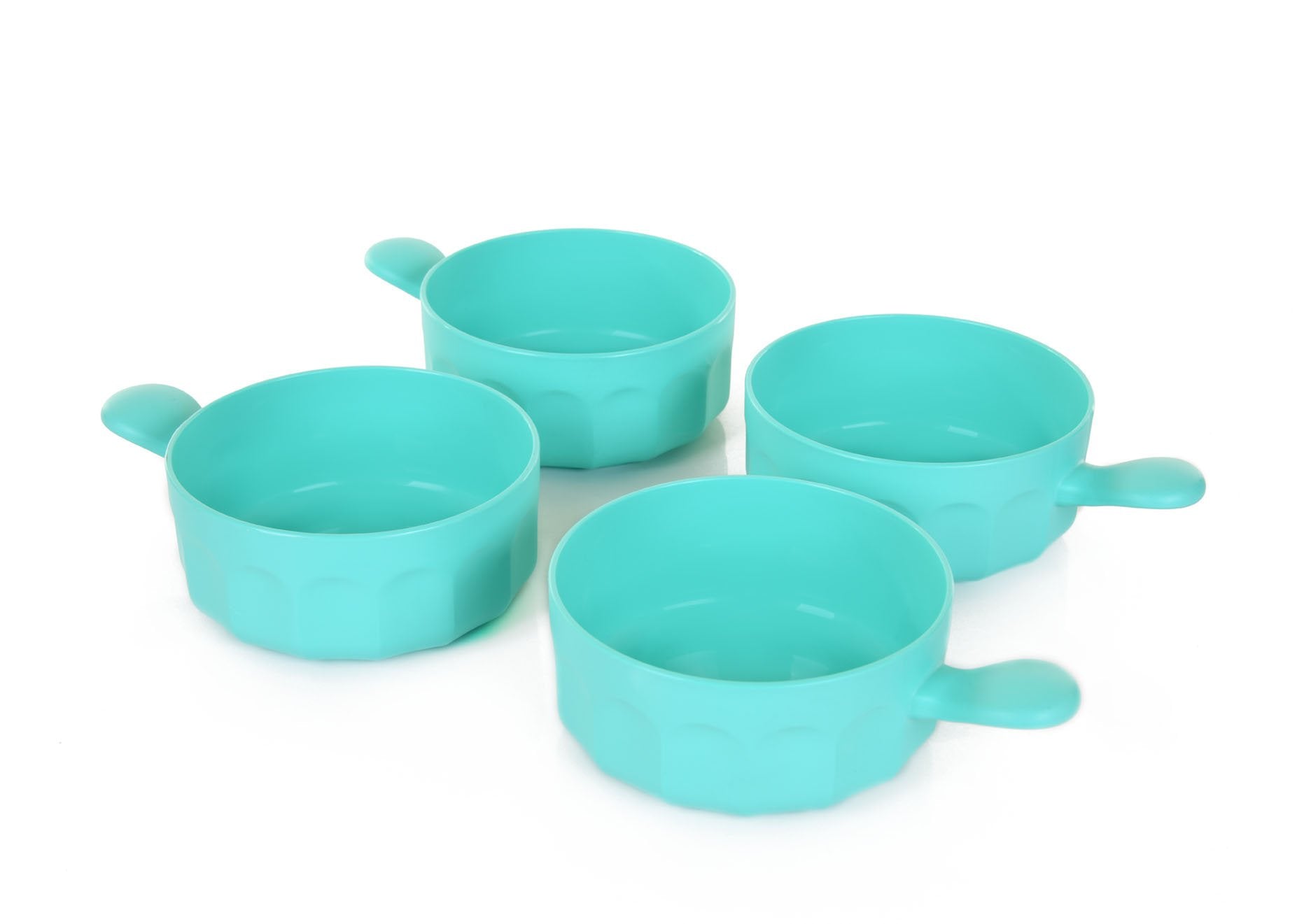 Mintra Home - Bol en Plastique Incassable - Bol avec une poignée 540 ml (Lot de 4) - Mintra France