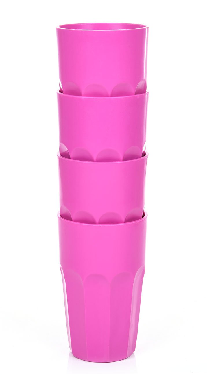Mintra Home - Grand Verre en Plastique Incassable 450ml (Lot de 4) - Mintra France