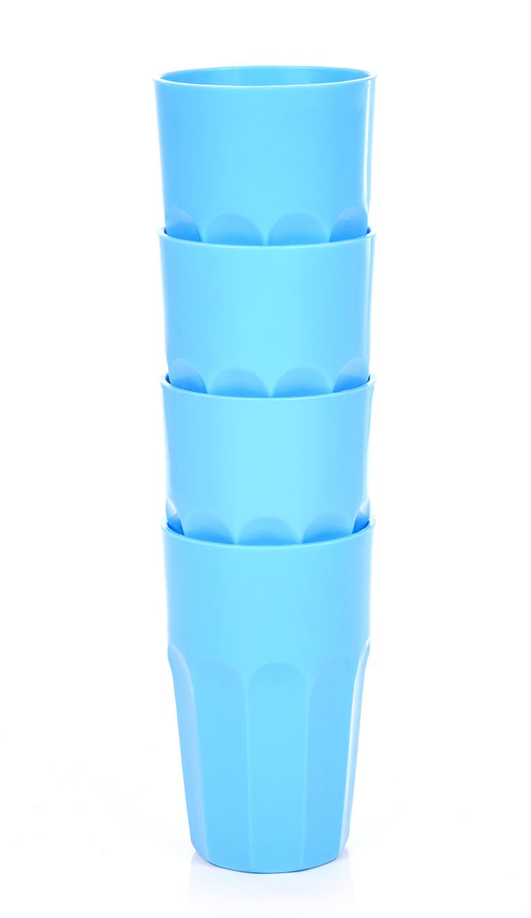 Mintra Home - Grand Verre en Plastique Incassable 450ml (Lot de 4) - Mintra France