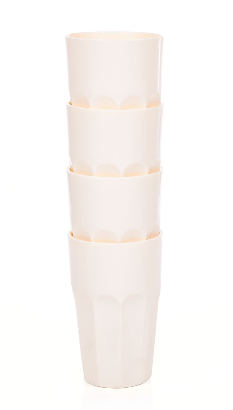 Mintra Home - Grand Verre en Plastique Incassable 450ml (Lot de 4) - Mintra France