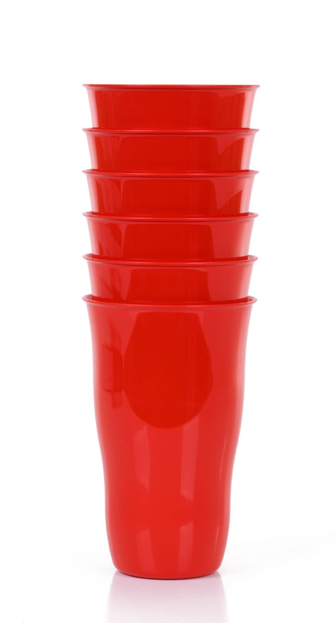 Gobelet réutilisable en plastique 650ml (Lot de 6)