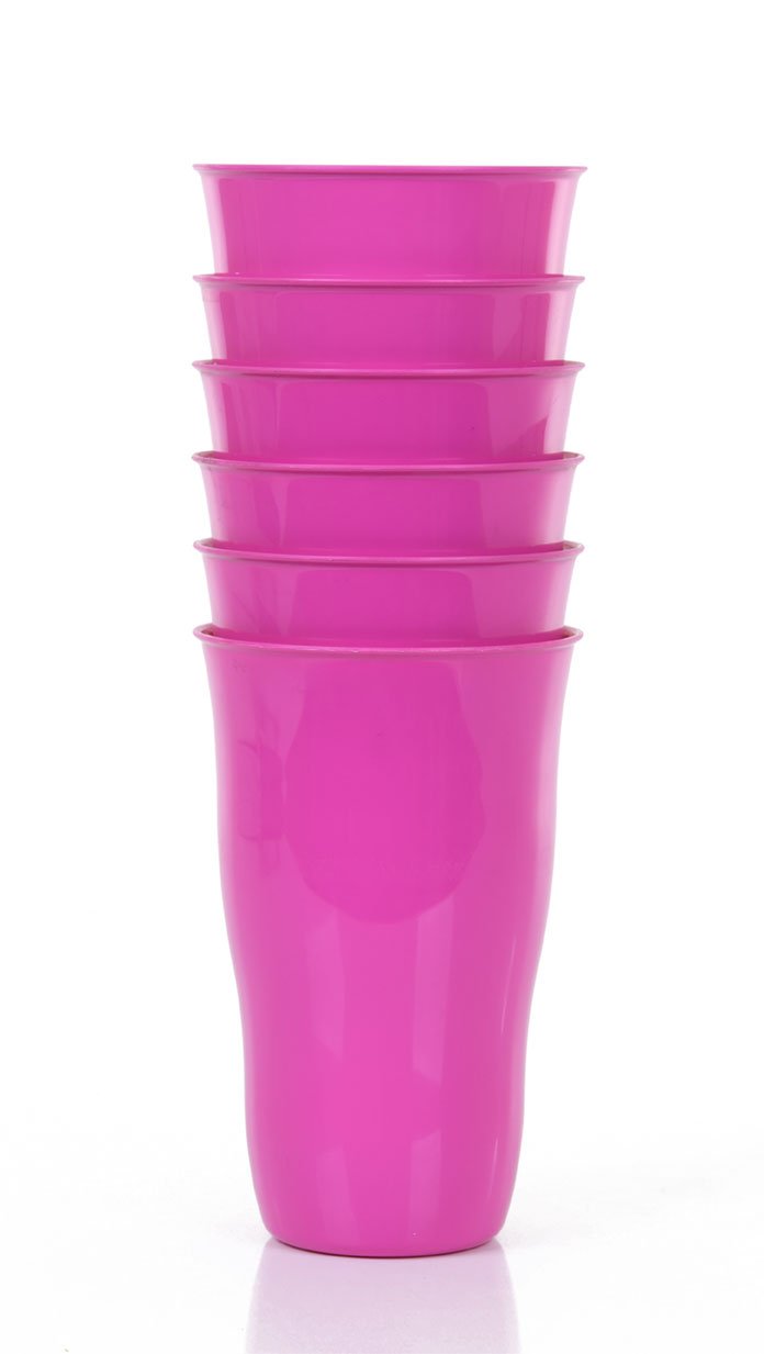 Gobelet réutilisable en plastique 650ml (Lot de 6)