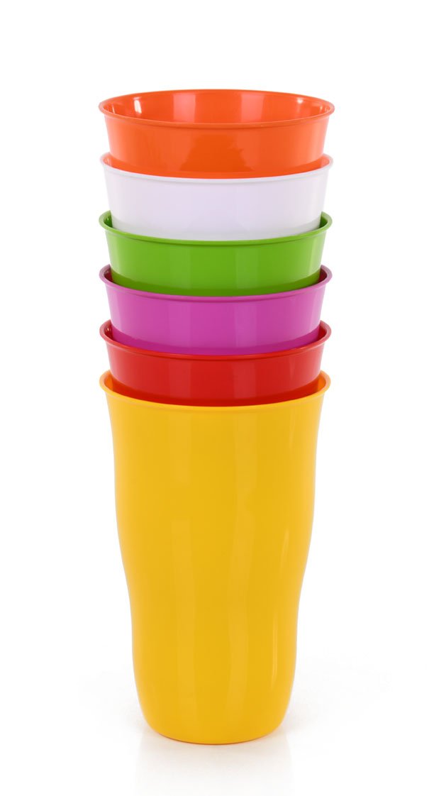 Gobelet réutilisable en plastique 650ml (Lot de 6)