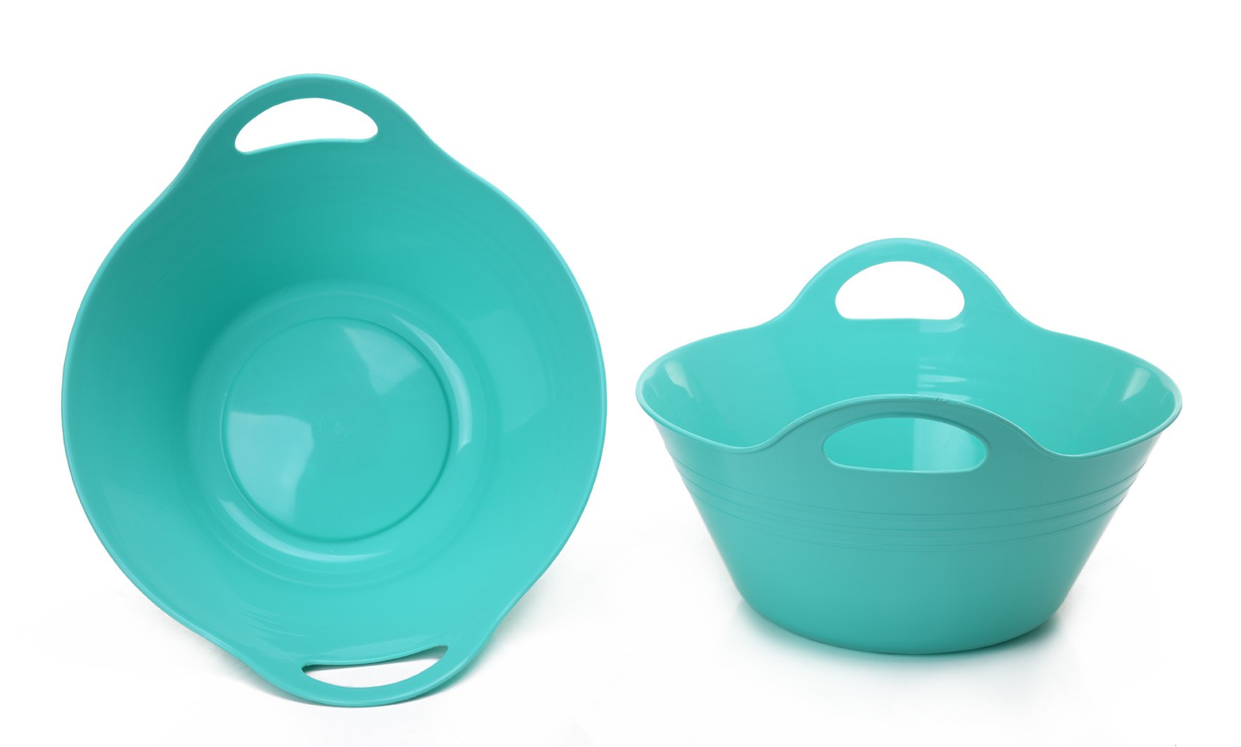 Bol en Plastique avec Poignées, (Lots de 2, Medium, 2.5L)