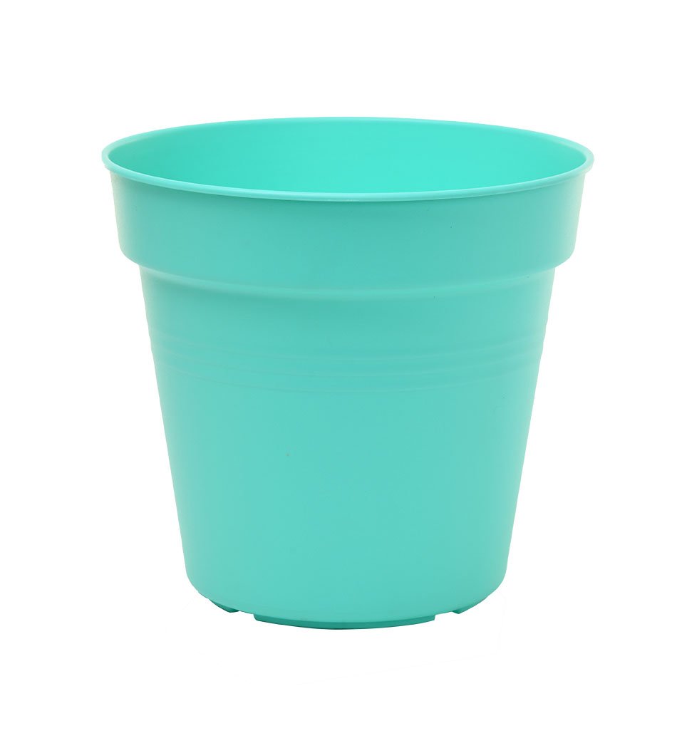Pots de Jardin Rond avec plat circulaire (19 Cm, Lot de 4)