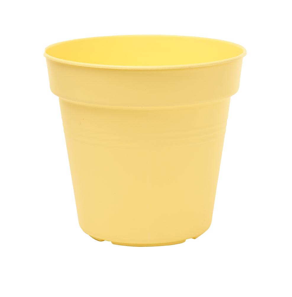 Pots de Jardin Rond avec plat circulaire (19 Cm, Lot de 4)