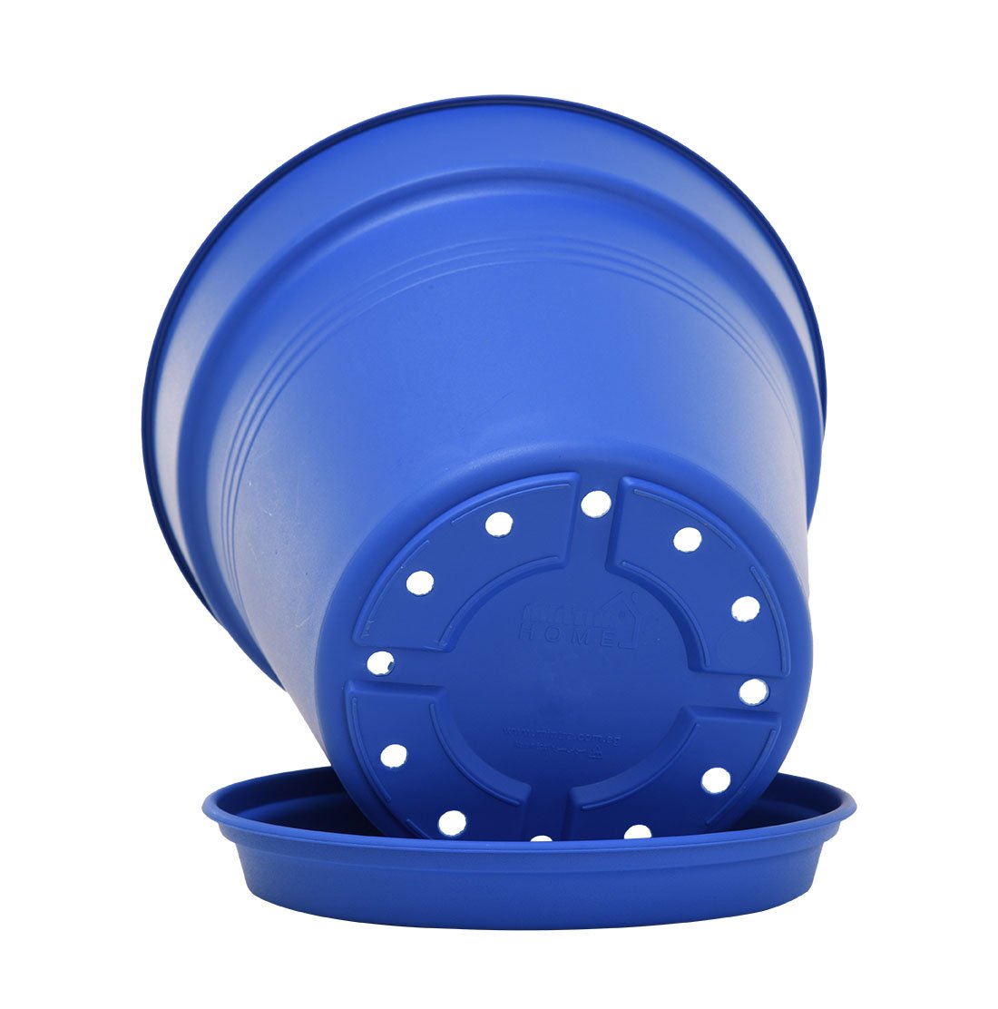 Pots de Jardin Rond avec plat circulaire (13cm, Lot de 4)