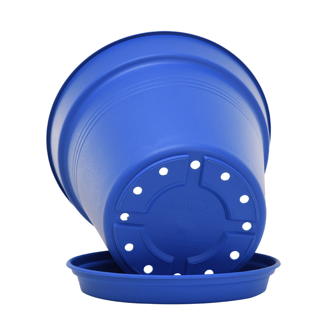 Pots de Jardin Rond avec plat circulaire (15cm, Lot de 4)
