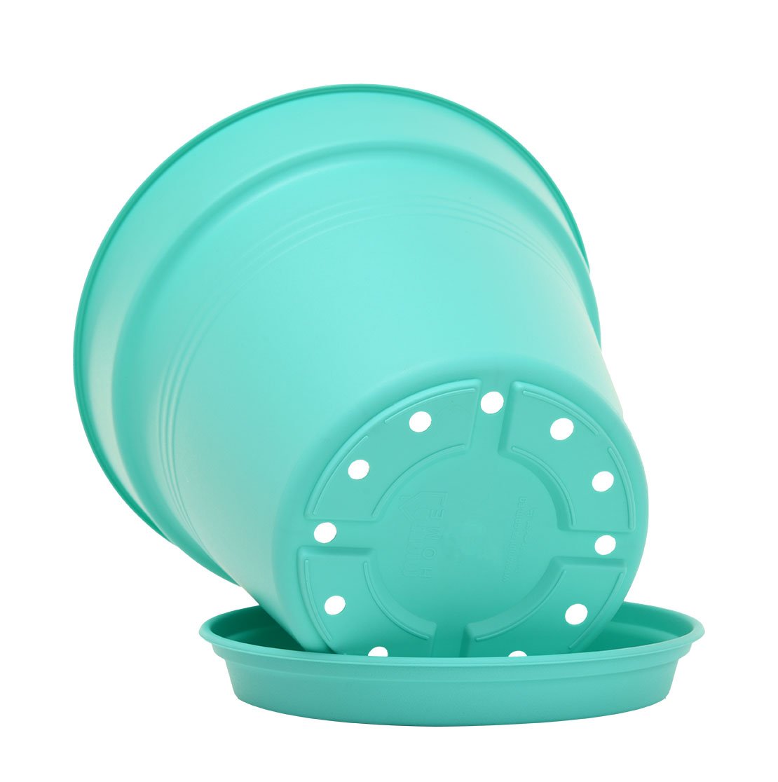 Pots de Jardin Rond avec plat circulaire (17cm, Lot de 4)