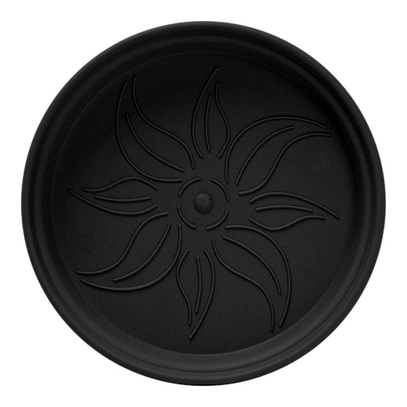 Pots de Jardin Rond avec plat circulaire (17cm, Lot de 4)