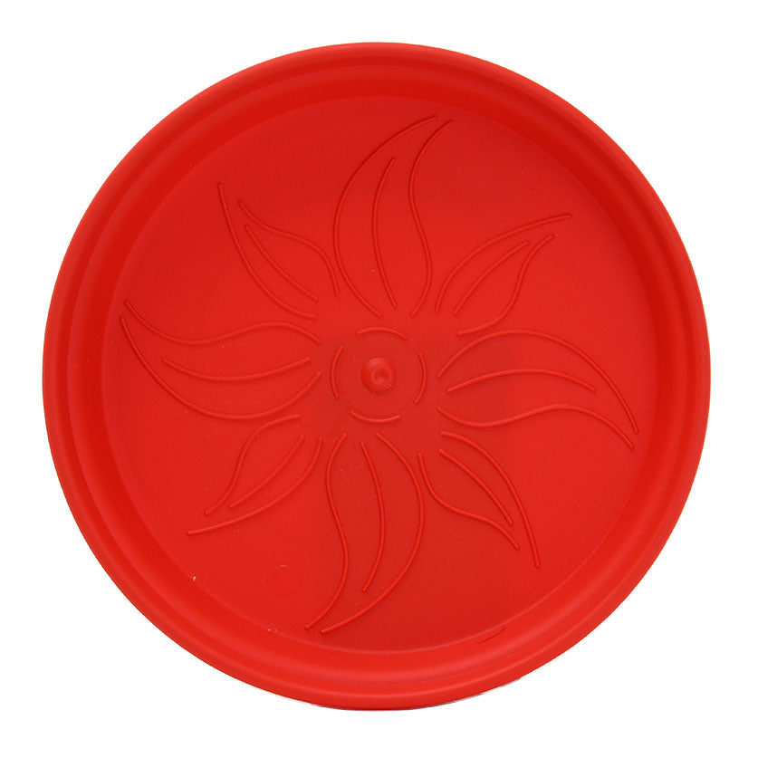 Pots de Jardin Rond avec plat circulaire (17cm, Lot de 4)