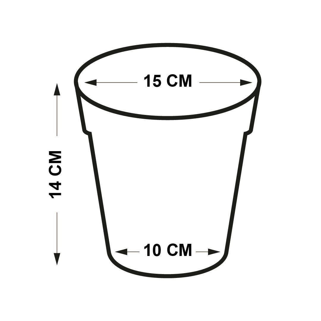 Round Plant Pots With Base (4 Pack, 6in) - Mintra France